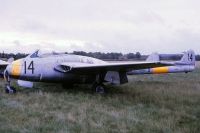 Photo: Swedish Air Force, De Havilland DH-115 Vampire, 28170